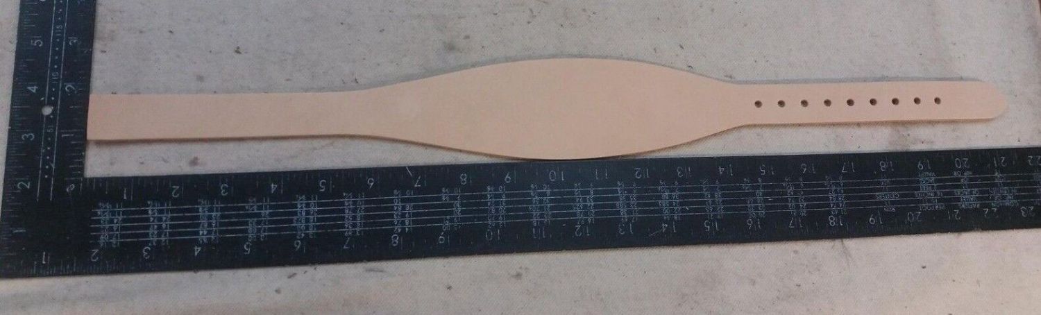 Greyhound / Whippet Dog Collar Blanks - Wide - Nat Veg Tan - 4 Sizes (X-Large, 10)